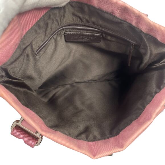 SOLD Yves Saint Laurent Vintage Tote Pink Canvas Bag - Picture 10 of 16